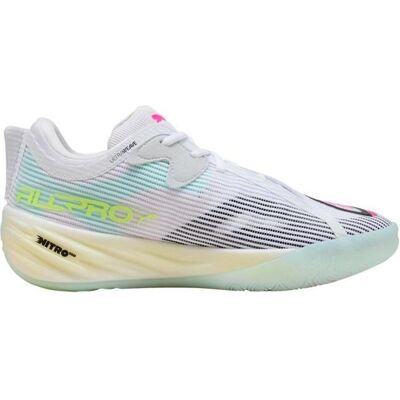 Puma Unisex, Hallenschuhe, All-Pro Nitro™ 2 (42.5), Weiss, Grün Puma Unisex, Hallenschuhe, All-Pro Nitro™ 2 (42.5), Weiss, Grün