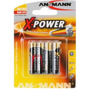 Ansmann AAA LR 03 X-Power (4 Stk., AAA, 1300 mAh), Batterien + Akkus Ansmann AAA LR 03 X-Power (4 Stk., AAA, 1300 mAh), Batterien + Akkus