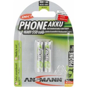 Ansmann Micro (AAA)-Akku NiMH DECT max (2 Stk., AAA, 550 mAh), Batterien + Akkus Ansmann Micro (AAA)-Akku NiMH DECT max (2 Stk., AAA, 550 mAh), Batterien + Akkus