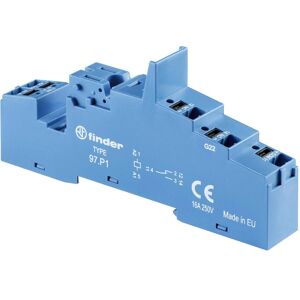 Finder Relaisfassung 97.P1 - DIN-Schiene, 10A, Blau Finder Relaisfassung 97.P1 - DIN-Schiene, 10A, Blau
