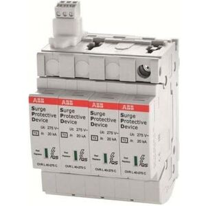 ABB OVR404 4L 40-275 P TS QS TS QS Smiss - Überspannungsableiter - Typ 2, 20kA, Einfaches Stecksystem ABB OVR404 4L 40-275 P TS QS TS QS Smiss - Überspannungsableiter - Typ 2, 20kA, Einfaches Stecksystem