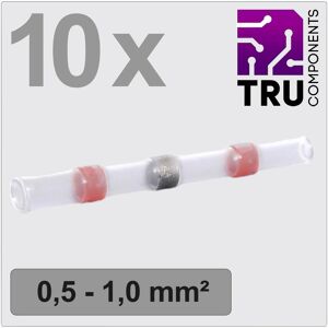 Tru Components TC-13448512 Stossverbinder mit Schrumpfschlauch 0.5 mm² 1.0 mm² Vo, Elektronikkabel + Stecker, Rot Tru Components TC-13448512 Stossverbinder mit Schrumpfschlauch 0.5 mm² 1.0 mm² Vo, Elektronikkabel + Stecker, Rot
