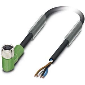 Phoenix Contact Sensorleitung + Buchse PUR 5m M8 4-polig, Elektronikkabel + Stecker, Schwarz Phoenix Contact Sensorleitung + Buchse PUR 5m M8 4-polig, Elektronikkabel + Stecker, Schwarz