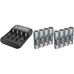 Ansmann Ladegerät inkl. 8 Digital NiMH Akku Mignon 2650mAh (8 Stk., AA, AAA), Akku Ladegerät Ansmann Ladegerät inkl. 8 Digital NiMH Akku Mignon 2650mAh (8 Stk., AA, AAA), Akku Ladegerät