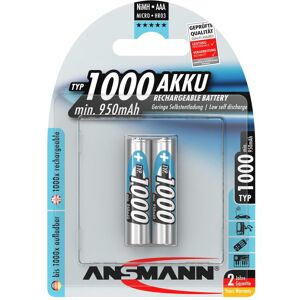 Ansmann Typ 1000 (2 Stk., AAA, 1000 mAh), Batterien + Akkus Ansmann Typ 1000 (2 Stk., AAA, 1000 mAh), Batterien + Akkus