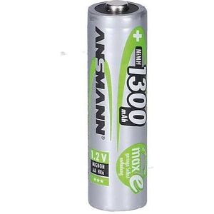 Ansmann Batterie AA-Typ - NiMH - (wiederaufladbar) (1 Stk., AA, 1300 mAh), Batterien + Akkus Ansmann Batterie AA-Typ - NiMH - (wiederaufladbar) (1 Stk., AA, 1300 mAh), Batterien + Akkus