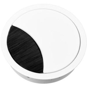 TecLines, Kabelschutz + Kabelführung, TKD002W Tisch Kabeldurchführung rund 80mm, weiss (Kabeldurchlass) TecLines, Kabelschutz + Kabelführung, TKD002W Tisch Kabeldurchführung rund 80mm, weiss (Kabeldurchlass)