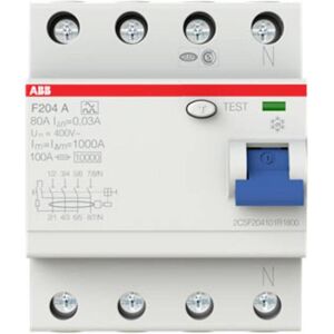 ABB, Schutzschalter, F204A-80/0,03 FI-Schutzschalter 80A 4-polig 30mA ABB, Schutzschalter, F204A-80/0,03 FI-Schutzschalter 80A 4-polig 30mA