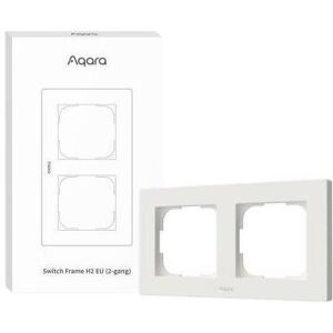 Aqara, Zubehör Schalterprogramm, Doppelrahmen Weiss 2-fach, 55mm, EU Schalterrahmen modern Aqara, Zubehör Schalterprogramm, Doppelrahmen Weiss 2-fach, 55mm, EU Schalterrahmen modern