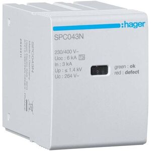 Hager SPC043N - Steckmodul T3 N-PE 264V - Switch Modul Hager SPC043N - Steckmodul T3 N-PE 264V - Switch Modul