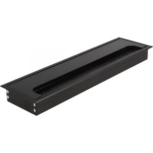 Delock, Kabelschutz + Kabelführung, Kabeldurchführung für Tischeinbau mit Bürste 300 x 80 x 28 mm schwarz (30 cm) Delock, Kabelschutz + Kabelführung, Kabeldurchführung für Tischeinbau mit Bürste 300 x 80 x 28 mm schwarz (30 cm)