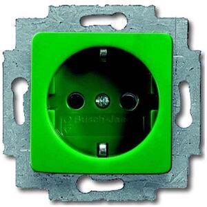 Busch-Jaeger Modell 20 EUCQ-13-212-101 Grüner SCHUKO Steckdosen-Einsatz Busch-Jaeger Modell 20 EUCQ-13-212-101 Grüner SCHUKO Steckdosen-Einsatz