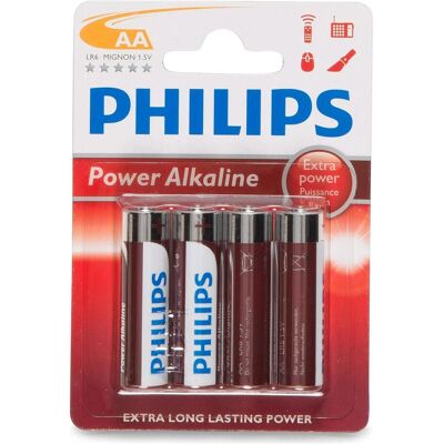 Philips Batterie AA Power (4 Stk., AA), Batterien + Akkus Philips Batterie AA Power (4 Stk., AA), Batterien + Akkus