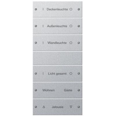 Gira, Zubehör Schalterprogramm, Wippenset 6f (3+3) beschr. System 55 F 220626 Gira, Zubehör Schalterprogramm, Wippenset 6f (3+3) beschr. System 55 F 220626