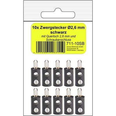 Donau 10 ZWERGSTECKER 2,6mm schwarz in SB, Elektronikkabel + Stecker, Schwarz Donau 10 ZWERGSTECKER 2,6mm schwarz in SB, Elektronikkabel + Stecker, Schwarz