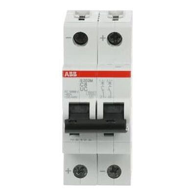 ABB, Schutzschalter, LS S202M-C8UC Sicherungsautomat C-Char., 10kA, 8A, 2P LS S202M-C8UC ABB, Schutzschalter, LS S202M-C8UC Sicherungsautomat C-Char., 10kA, 8A, 2P LS S202M-C8UC