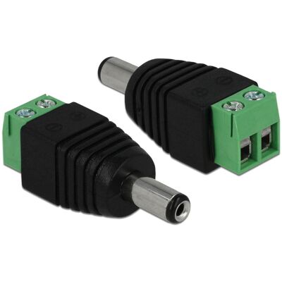 Delock Terminalblock 2Pin, Elektronikkabel + Stecker, Grün, Schwarz Delock Terminalblock 2Pin, Elektronikkabel + Stecker, Grün, Schwarz