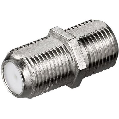 Hapena F-Verbinder/Adapter 27700 F-Kupplung - F-Kupplung, Elektronikkabel + Stecker, Silber Hapena F-Verbinder/Adapter 27700 F-Kupplung - F-Kupplung, Elektronikkabel + Stecker, Silber