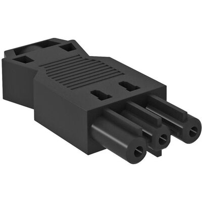 OBO Bettermann Buchsenteil 3-polig Schraubanschluss, 6108056, Elektronikkabel + Stecker, Schwarz OBO Bettermann Buchsenteil 3-polig Schraubanschluss, 6108056, Elektronikkabel + Stecker, Schwarz
