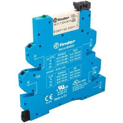 Finder Relais-Modul 39 Serie - 6,2mm Breit, 230V AC, 6A Finder Relais-Modul 39 Serie - 6,2mm Breit, 230V AC, 6A
