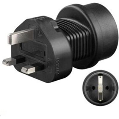MicroConnect, Stromadapter, Universal adapter UK/Schuko (Typ F, BS 1363, CEE 7/7) MicroConnect, Stromadapter, Universal adapter UK/Schuko (Typ F, BS 1363, CEE 7/7)