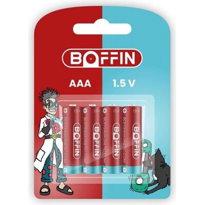 Boffin Batterie AAA 4 Stück / 1,5 V / Alkali / im Blister (1 Stk., AAA), Batterien + Akkus Boffin Batterie AAA 4 Stück / 1,5 V / Alkali / im Blister (1 Stk., AAA), Batterien + Akkus
