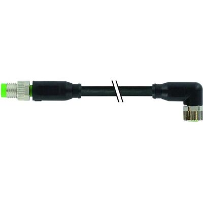 Murr Elektronik M8 St. 0° M8 Bu. 90° PUR 3x0.25 sw UL/CSA+schleppk. 0.6m, Elektronikkabel + Stecker, Schwarz Murr Elektronik M8 St. 0° M8 Bu. 90° PUR 3x0.25 sw UL/CSA+schleppk. 0.6m, Elektronikkabel + Stecker, Schwarz