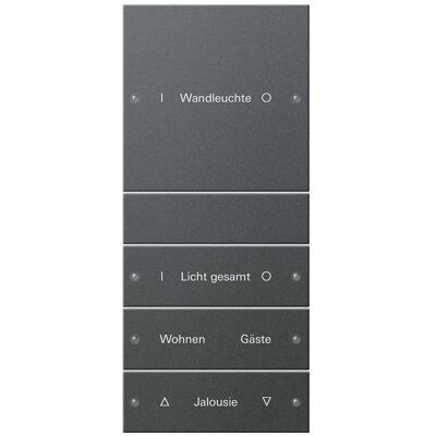 Gira Wippenset 4-fach - Schalter System 55 Gira Wippenset 4-fach - Schalter System 55