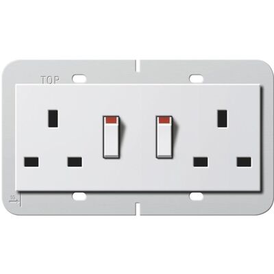 GIRA 278303 Doppelsteckdose BS 13A schaltbar GIRA 278303 Doppelsteckdose BS 13A schaltbar