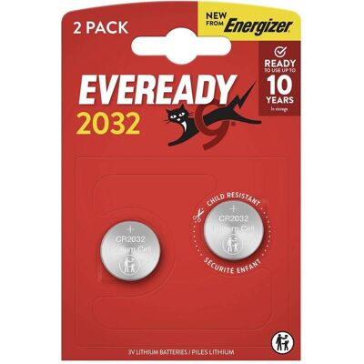 Eveready Knopfzelle CR 2032 3 V 2 St. E304439500 (2 Stk., CR2032), Batterien + Akkus Eveready Knopfzelle CR 2032 3 V 2 St. E304439500 (2 Stk., CR2032), Batterien + Akkus