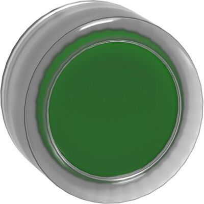 Schneider Electric Metall-Tastenkopf mit klarer Silikonmembran und Federrückzug mit flacher Druckflä, Schalter + Taster, Silber, Grün Schneider Electric Metall-Tastenkopf mit klarer Silikonmembran und Federrückzug mit flacher Druckflä, Schalter + Taster, Silber, Grün