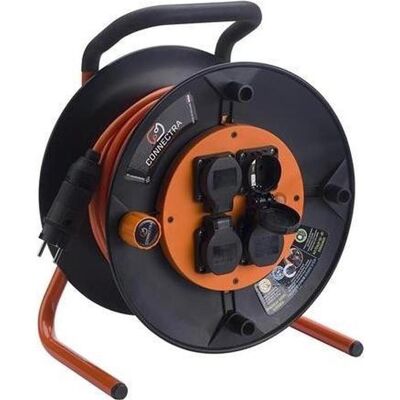 Connectra, Kabelrolle, 47.866.30 Kabeltrommel EXPERT PUR - 25m - H07BQ-F - 3 G 2,5 mm² - orange (25 m, 2.50 mm²) Connectra, Kabelrolle, 47.866.30 Kabeltrommel EXPERT PUR - 25m - H07BQ-F - 3 G 2,5 mm² - orange (25 m, 2.50 mm²)