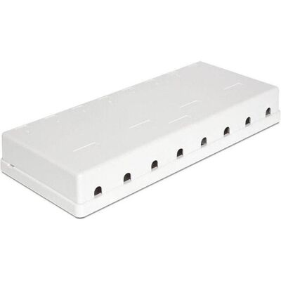 Delock Keystone Leergehäuse: 8 Port, Elektronikzubehör + Gehäuse, Weiss Delock Keystone Leergehäuse: 8 Port, Elektronikzubehör + Gehäuse, Weiss