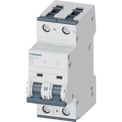 Siemens Leistungsschalter 10A 2P - C-Kurve - SENTRON Siemens Leistungsschalter 10A 2P - C-Kurve - SENTRON