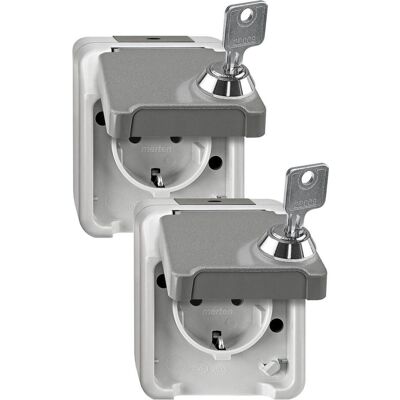 Merten, Steckdose, SCHUKO-Steckdose lichtgrau MEG2418-8029 Merten, Steckdose, SCHUKO-Steckdose lichtgrau MEG2418-8029