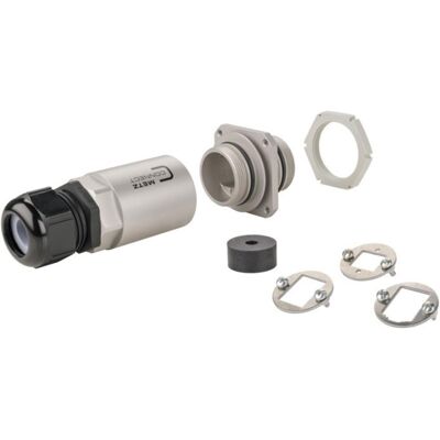 Metz Connect IP69k Schutzgehäuse Set Wanddurchführung, Elektronikkabel + Stecker, Mehrfarbig, Weiss, Schwarz Metz Connect IP69k Schutzgehäuse Set Wanddurchführung, Elektronikkabel + Stecker, Mehrfarbig, Weiss, Schwarz