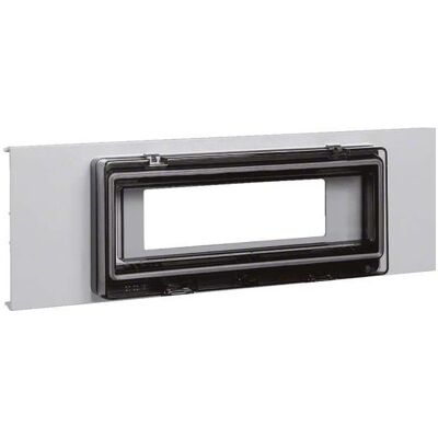 Hager, Leitungsführung Zubehör, TEH R8234 7035 Geräteblende mit Klappe zu BR70170 lgr Hager, Leitungsführung Zubehör, TEH R8234 7035 Geräteblende mit Klappe zu BR70170 lgr