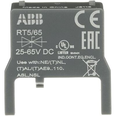 ABB, Zubehör Steuerungstechnik, RT5/65 Löschglied 25-65V DC Transildiode 1SBN050020R1001 ABB, Zubehör Steuerungstechnik, RT5/65 Löschglied 25-65V DC Transildiode 1SBN050020R1001
