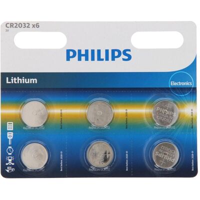 Philips Minicells Button cell CR2032P6/01B, Single-use battery, CR2032, Lithium, 3 V, 6 pc(s), 210 m (6 Stk., CR2032, 210 mAh), Batterien + Akkus Philips Minicells Button cell CR2032P6/01B, Single-use battery, CR2032, Lithium, 3 V, 6 pc(s), 210 m (6 Stk., CR2032, 210 mAh), Batterien + Akkus