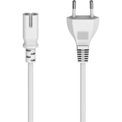 Hama Netzkabel mit Eurostecker, 2-Pin-Stecker, Doppelnut/C7, 5 m, Weiss (5 m), Stromkabel, Weiss Hama Netzkabel mit Eurostecker, 2-Pin-Stecker, Doppelnut/C7, 5 m, Weiss (5 m), Stromkabel, Weiss