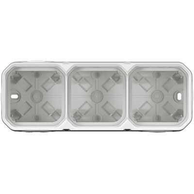 Legrand, Zubehör Schalterprogramm, Plexo New 3-fach Gehäuse horizontal und vertikal Legrand, Zubehör Schalterprogramm, Plexo New 3-fach Gehäuse horizontal und vertikal