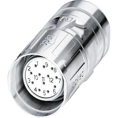 Phoenix Contact M23 Kabelsteckverbinder CA-12S, Elektronikkabel + Stecker, Silber Phoenix Contact M23 Kabelsteckverbinder CA-12S, Elektronikkabel + Stecker, Silber