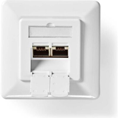 Nedis Netzwerk-Wanddose Unterputz 2-Port port(s) CAT6 Gerade Buchse Vergoldet PVC We (CAT6), Netzwerkkabel Nedis Netzwerk-Wanddose Unterputz 2-Port port(s) CAT6 Gerade Buchse Vergoldet PVC We (CAT6), Netzwerkkabel