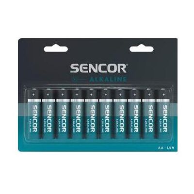 Sencor Einmal alkalisch Batterie AA, 10-pack (10 Stk., AA), Batterien + Akkus Sencor Einmal alkalisch Batterie AA, 10-pack (10 Stk., AA), Batterien + Akkus