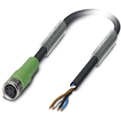 Phoenix Contact Sensor/Actuator cable, 4-position, Elektronikkabel + Stecker, Schwarz Phoenix Contact Sensor/Actuator cable, 4-position, Elektronikkabel + Stecker, Schwarz