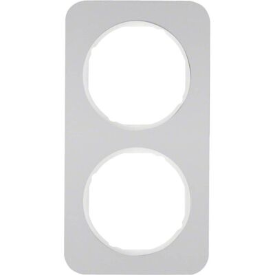 Berker, Zubehör Schalterprogramm, Doppelrahmen R.1 Aluminium Berker, Zubehör Schalterprogramm, Doppelrahmen R.1 Aluminium