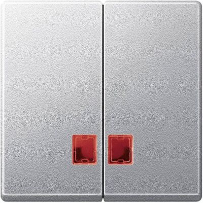 Merten MEG3456-0460 Wandplatte - Doppelwippe - Rot - System M Merten MEG3456-0460 Wandplatte - Doppelwippe - Rot - System M