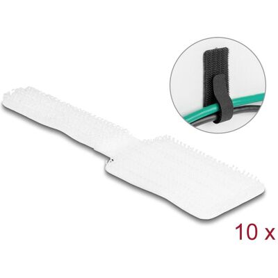Delock, Kabelbinder, Klettkabelbinder selbstklebend Weiss 90 mm x 24 mm (Klettkabelbinder, 90 mm, 10 Stk.) Delock, Kabelbinder, Klettkabelbinder selbstklebend Weiss 90 mm x 24 mm (Klettkabelbinder, 90 mm, 10 Stk.)