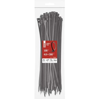Emos, Kabelbinder, Kabelbinder 300×4,8, schwarz, 100 Stk (300 mm, 100 Stk.) Emos, Kabelbinder, Kabelbinder 300×4,8, schwarz, 100 Stk (300 mm, 100 Stk.)