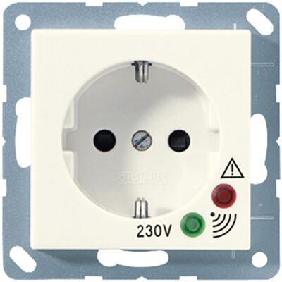 JUNG - A521UF - 16A 250V - Cream white - Schuko outlet JUNG - A521UF - 16A 250V - Cream white - Schuko outlet